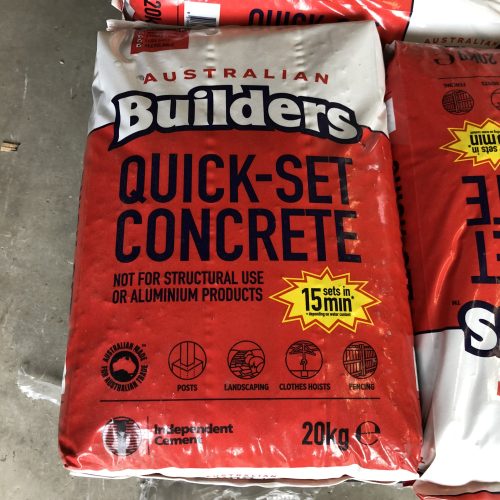 Australian Builders Concrete Quick Set 20kg Bag I Got Wood