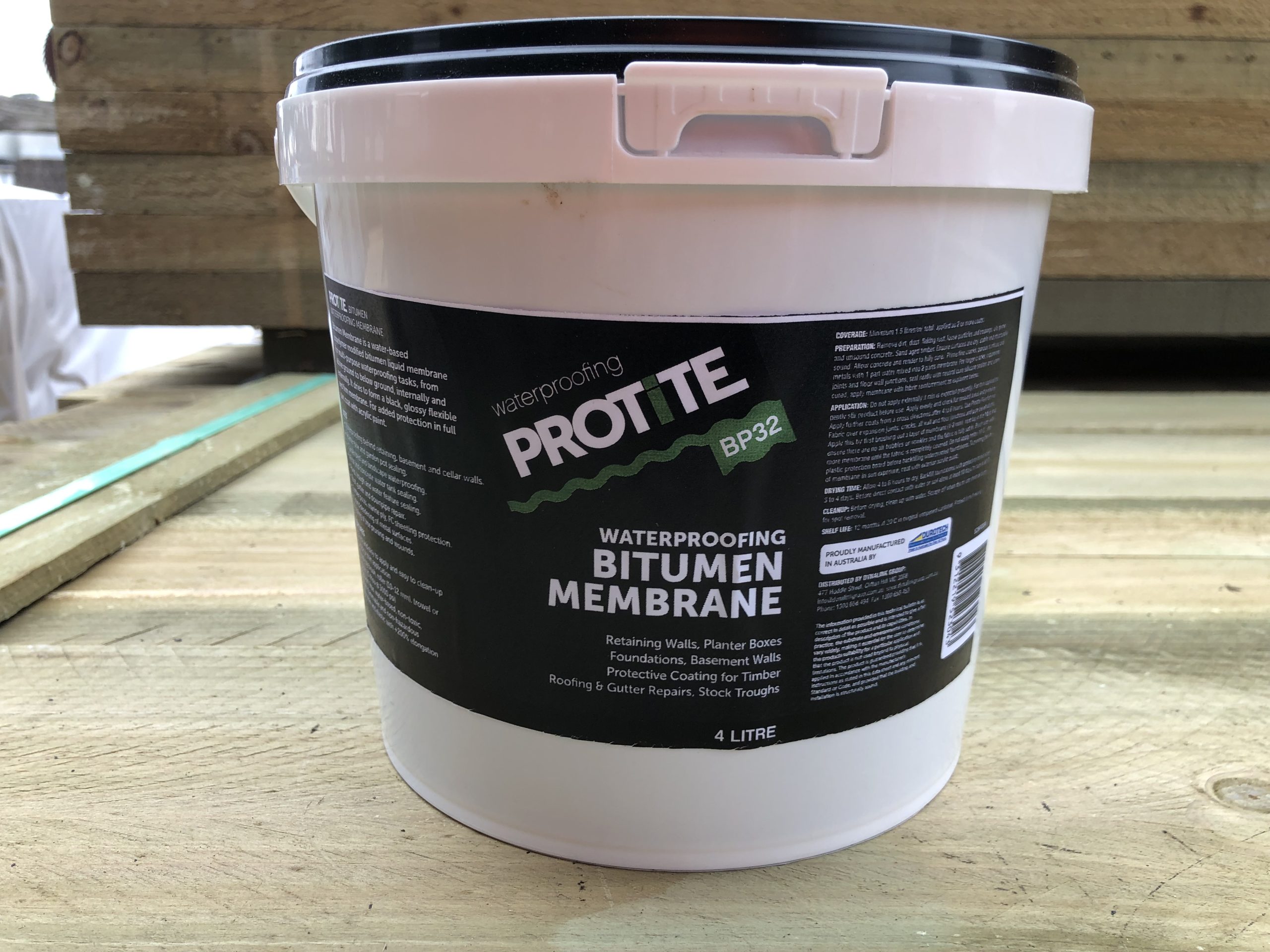 Bitumen Membrane Waterproofing Protite BP32 4 Litre - I Got Wood