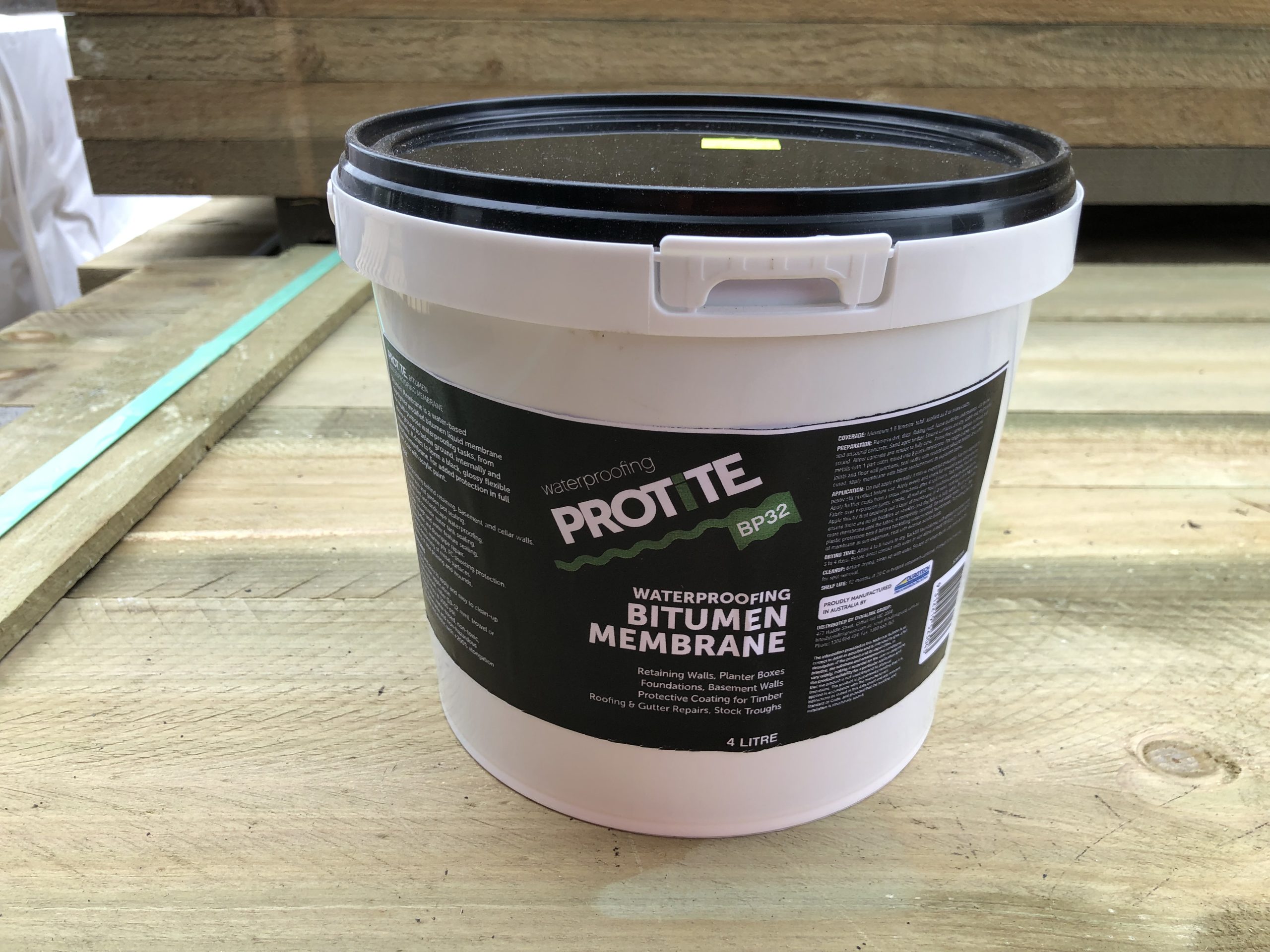 Bitumen Membrane Waterproofing Protite BP32 4 Litre - I Got Wood