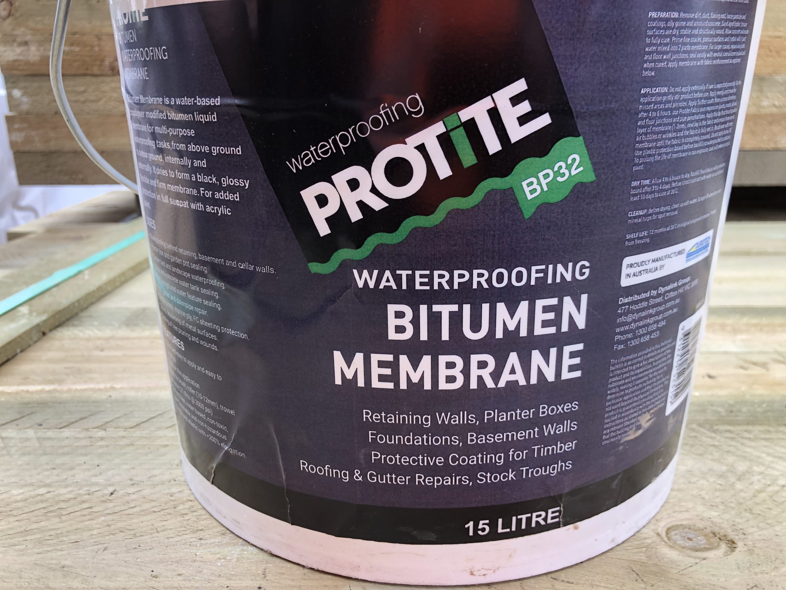 Bitumen Membrane Waterproofing Protite BP32 15 Litre - I Got Wood