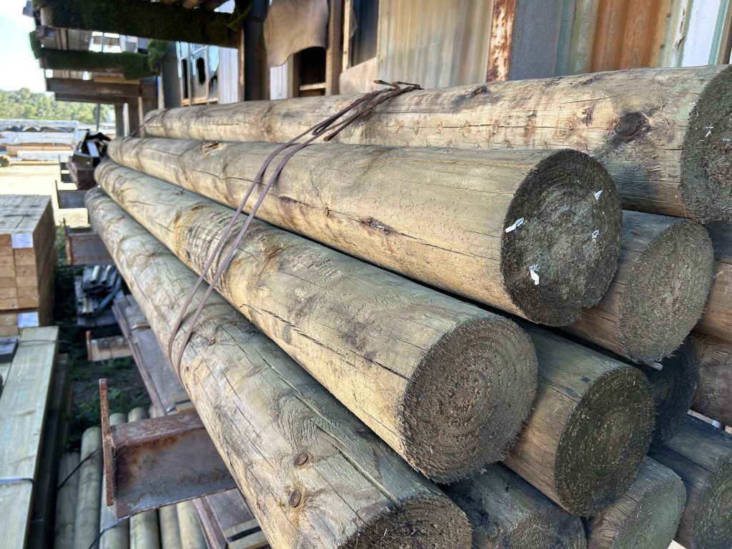 Treated Pine H4 Machine Round Poles Post 180mm 3.6m I Got Wood