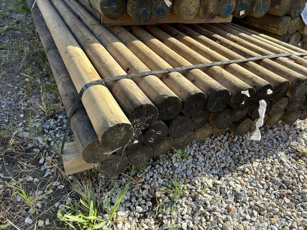 Treated Pine H4 Machine Round Poles Post 75mm 3.0m I Got Wood